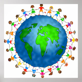 Poster Joyeux enfants du monde