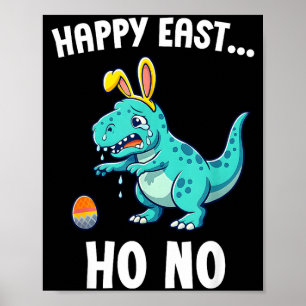 Poster Joyeux est... oh non drôle trex dinosaure garçons