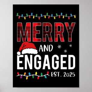 Poster Joyeux Et Engagé 2025 Rouge Plaid Correspondant Ch