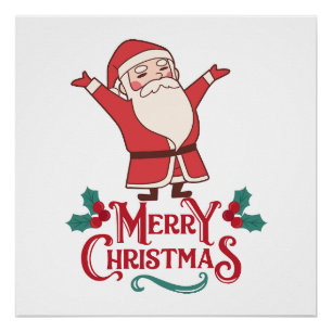 Poster Joyeux et lumineux Noël 2025 Fête de famille