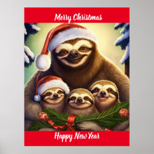 Poster Joyeux fentes de Noël