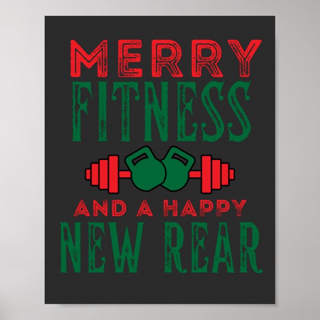 Poster Joyeux Fitness Et Une Bonne Nouvelle Entraînement  (Devant)