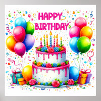Joyeux gâteau d'anniversaire