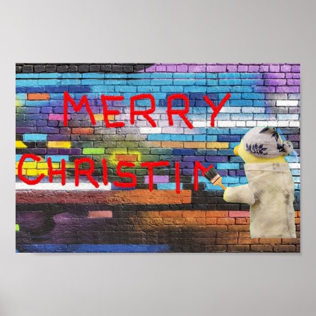 Poster Joyeux Graffiti de Noël (Devant)