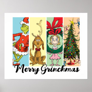 Poster Joyeux Grinchmas Collage de Fêtes