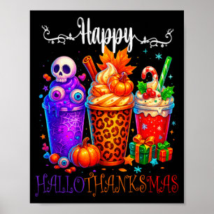 Poster Joyeux Hallothanksmas Halloween Thanksgiving Chris