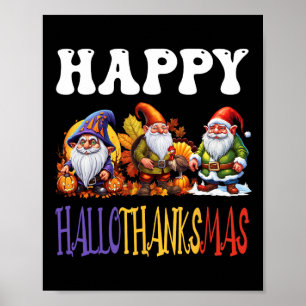 Poster Joyeux Hallothanksmas Halloween Thanksgiving Chris