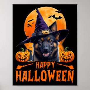 Poster Joyeux Halloween pour femmes Chien 1