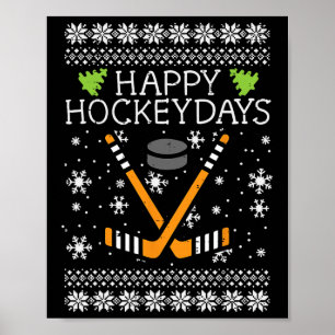 Poster Joyeux Hockeydays Noël moche Noël Noël Noël Noël H