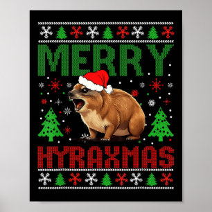 Poster Joyeux Hyraxmas Vintage Hyrax laide Noël Sweat