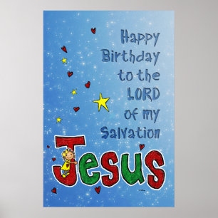 Poster 'Joyeux Jésus d'anniversaire' : Un grand étreinte