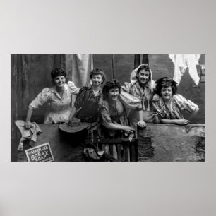 Poster Joyeux jour de la blanchisserie 1892