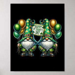 Poster Joyeux Jour de la Saint Patrick Gnome Pour Femmes 