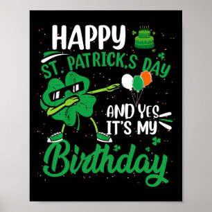 Poster Joyeux Jour de la Saint Patrick Shamrock de fête d
