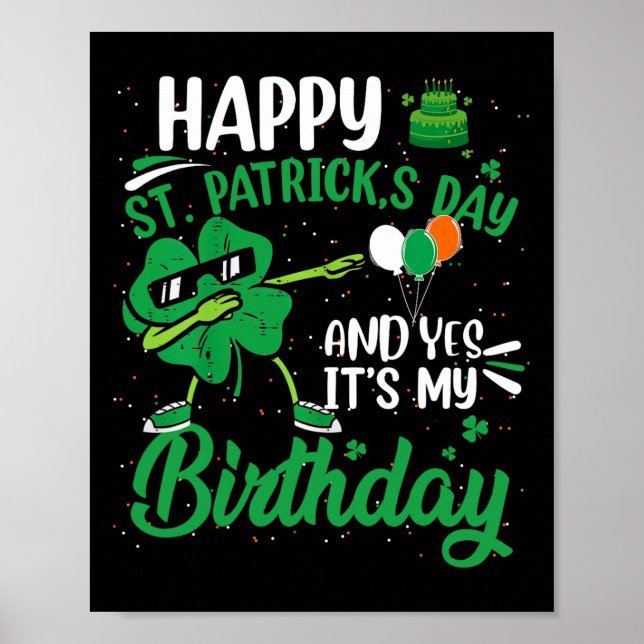 Poster Joyeux Jour de la Saint Patrick Shamrock de fête d (Devant)
