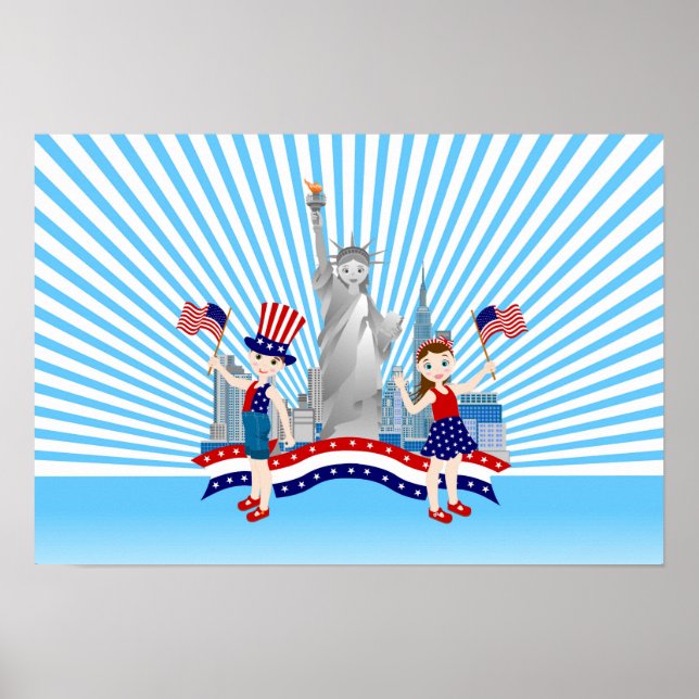 Poster Joyeux Jour de l'Indépendance (Devant)
