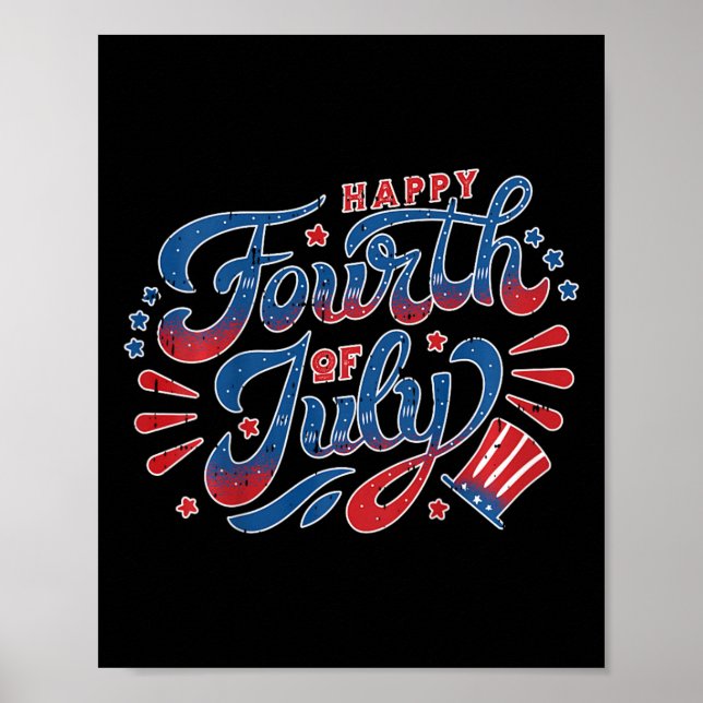 Poster Joyeux Jour de l'Indépendance 4 juillet Enfants (Devant)