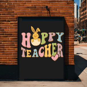 Poster Joyeux Jour de Pâques - Oeufs de Pâques Drôle