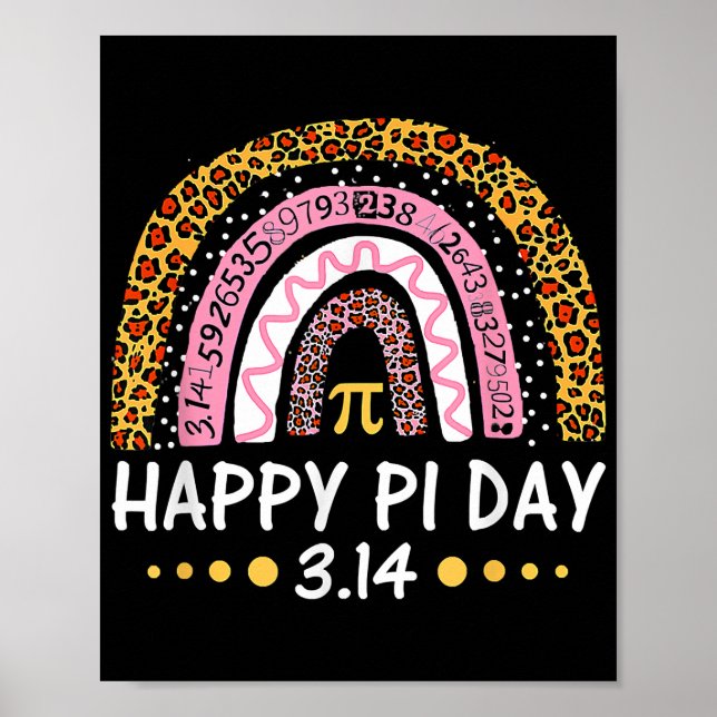Poster Joyeux Jour Pi Mathématique Math Enseignant Cadeau (Devant)