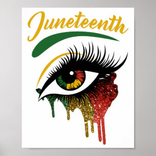 Poster Joyeux Junetdix 1865 Bright Eyes Melanin Retro Bl