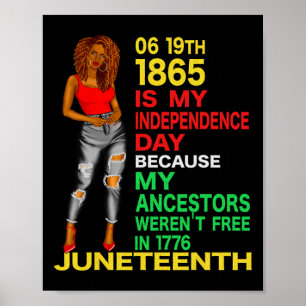 Poster Joyeux JunetDix Est Ma Fête De L'Indépendance Libr
