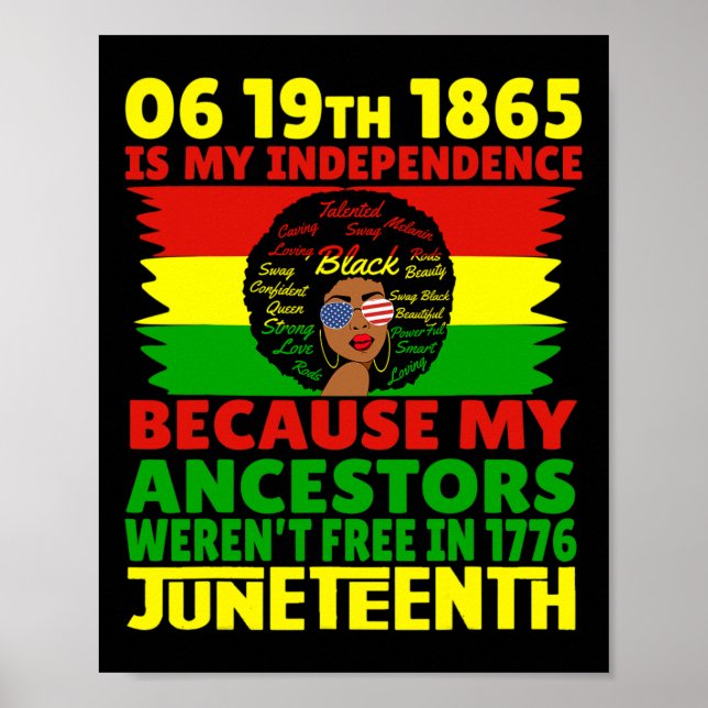 Poster Joyeux JunetDix Est Ma Fête De L'Indépendance Libr (Devant)