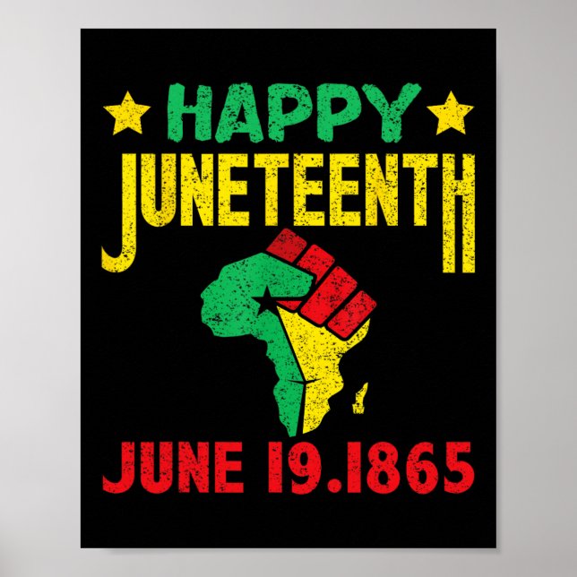 Poster Joyeux Junetdix Mois de l'histoire des Noirs Juin  (Devant)