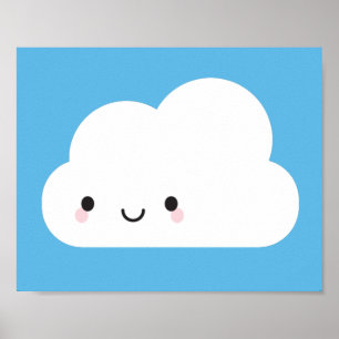 Poster Joyeux Kawaii Cloud