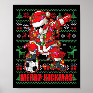 Poster Joyeux Kickmas Noël Football Byll Sweat Ugly Jeune