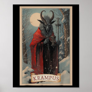 Poster Joyeux Krampus Horreur Noël Doux moche mal P