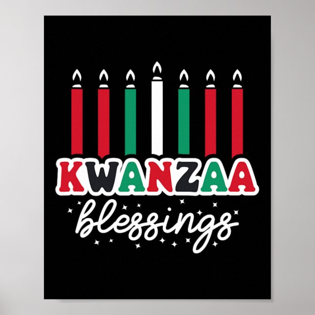 Poster Joyeux Kwanzaa célébrer l'Afrique (Devant)