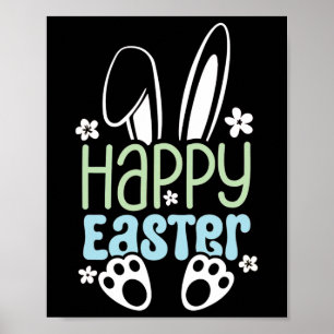 Poster Joyeux Lapin De Pâques - Joli Design De Pâques Pou