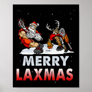 Poster Joyeux Laxmas laid de Noël Père Noël Reindee