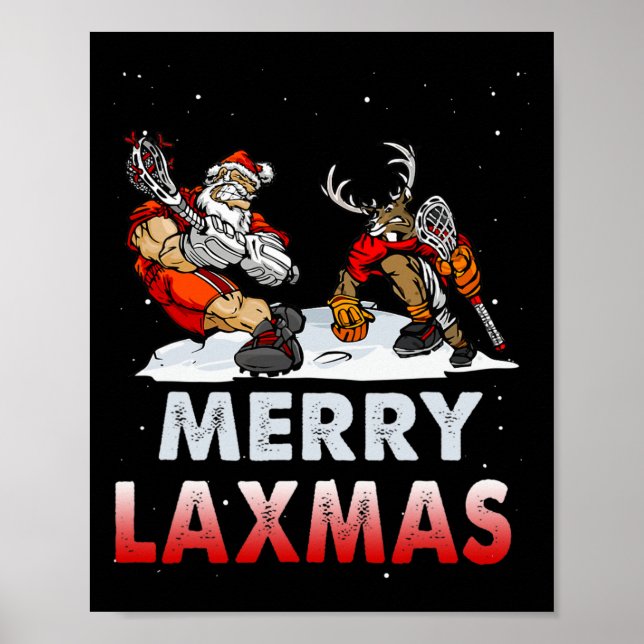Poster Joyeux Laxmas laid de Noël Père Noël Reindee (Devant)