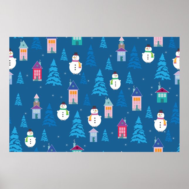 Poster Joyeux Motif de Noël (Devant)