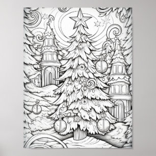 Poster Joyeux Noël Adulte Coloration