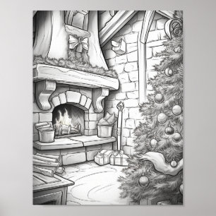 Poster Joyeux Noël Adulte Coloration