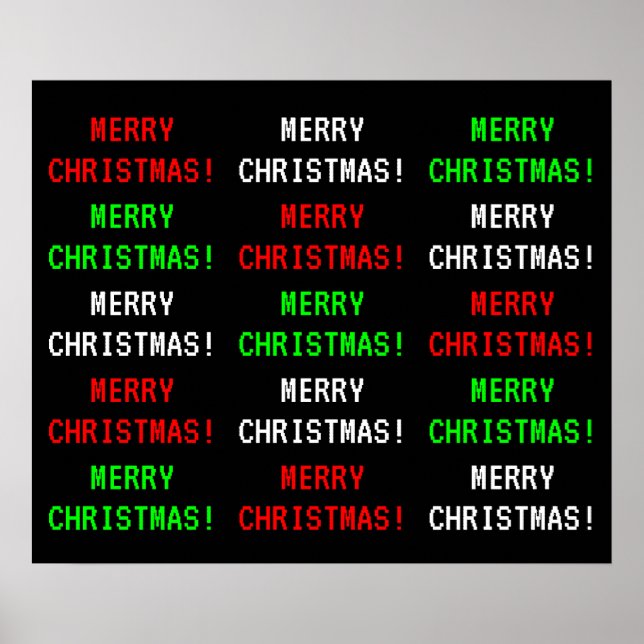 Poster "Joyeux NOËL !" : Amusant, Vintage Jeu vidéo (Devant)