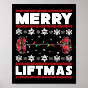 Poster Joyeux Noël Amusants Gymnase de Noël Fitness Gi