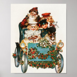 Poster Joyeux Noël Art vintage classique
