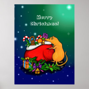 Poster Joyeux Noël avec le Prince Rat