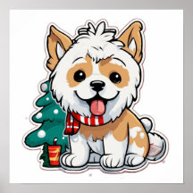 Joyeux Noël Chien Avec Tasse à Café | Vacances Mig