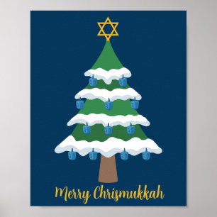 Poster Joyeux Noël Chrismukkah Cute Hanoukka