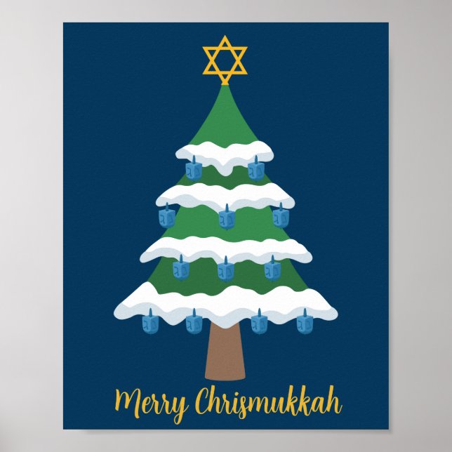 Poster Joyeux Noël Chrismukkah Cute Hanoukka (Devant)