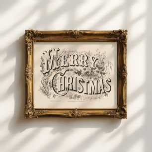 Poster Joyeux Noël   Courrier & Ives