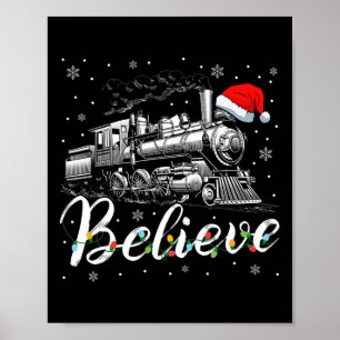 Poster Joyeux Noël croire en Noël de famille Noël Noël No