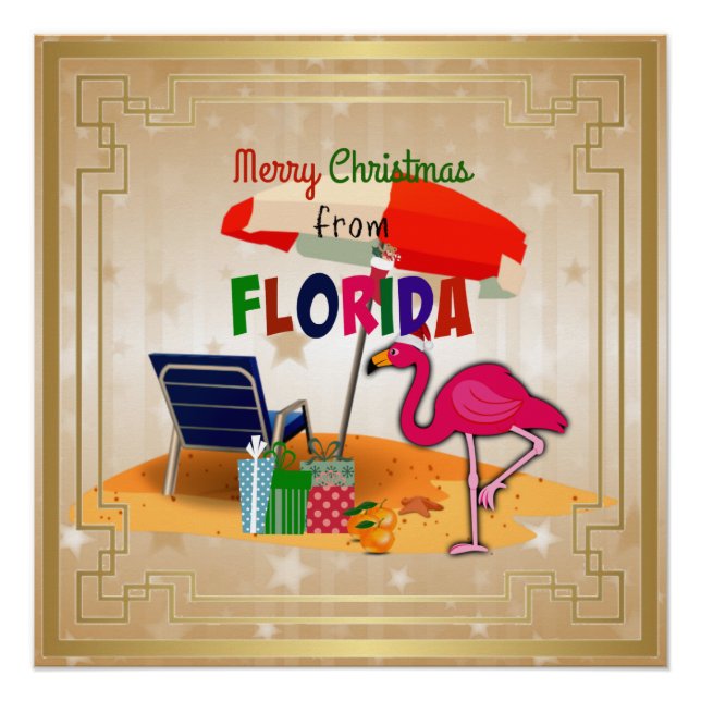 Poster Joyeux Noël de Floride (Devant)