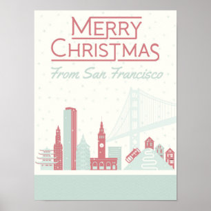 Poster Joyeux Noël de San Francisco