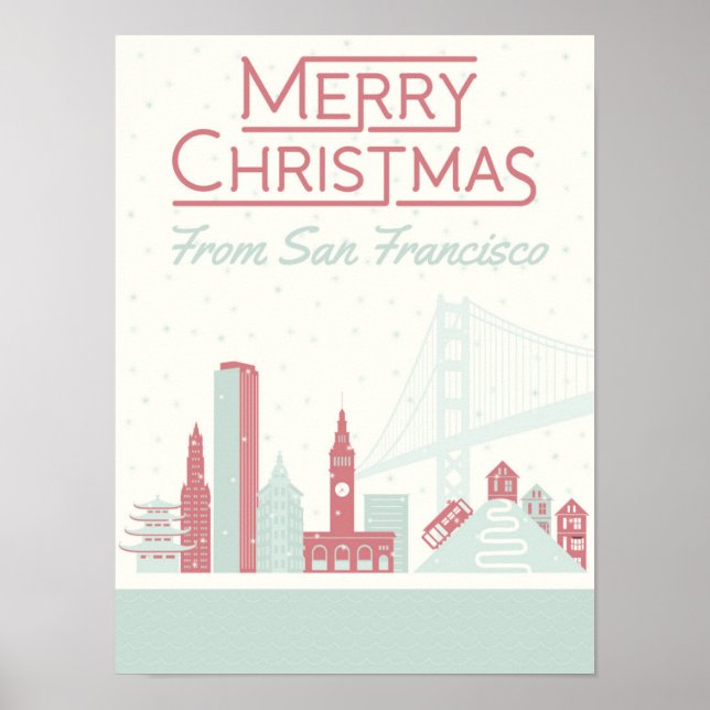 Poster Joyeux Noël de San Francisco (Devant)