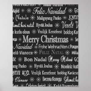 Poster Joyeux Noël en différentes langues
